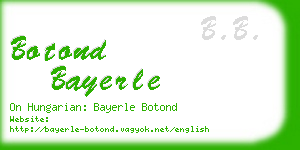 botond bayerle business card